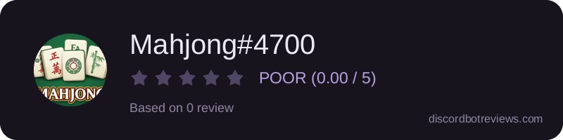 Rating widget preview for Mahjong#4700