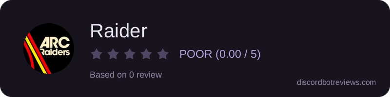 Rating widget preview for Raider