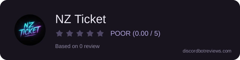 Rating widget preview for NZ Ticket