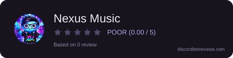 Rating widget preview for Nexus Music