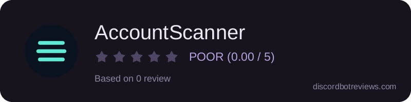 Rating widget preview for AccountScanner