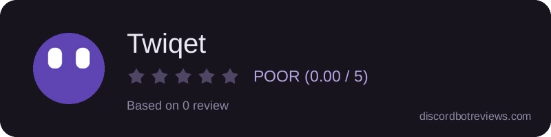 Rating widget preview for Twiqet