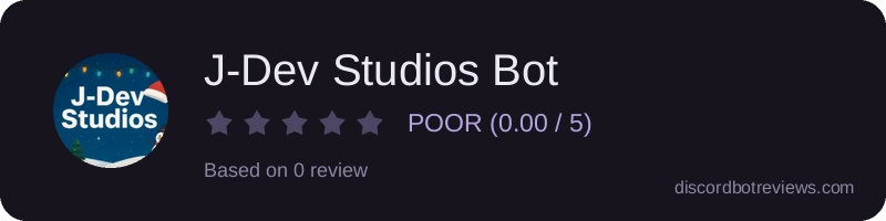 Rating widget preview for J-Dev Studios Bot