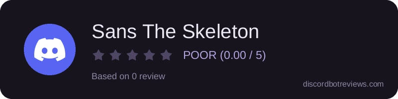 Rating widget preview for Sans The Skeleton