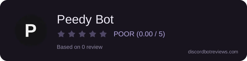 Rating widget preview for Peedy Bot