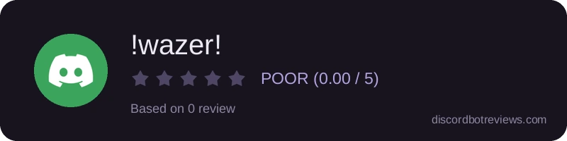 Rating widget preview for !wazer!