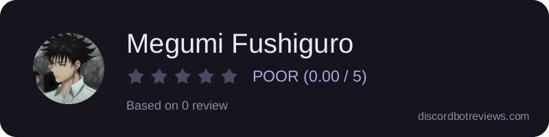 Rating widget preview for Megumi Fushiguro
