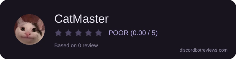 Rating widget preview for CatMaster