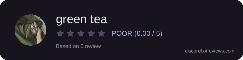 Rating widget preview for green tea