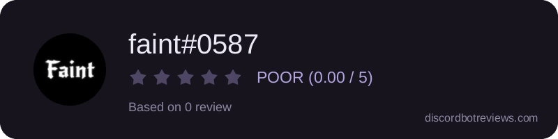 Rating widget preview for faint#0587