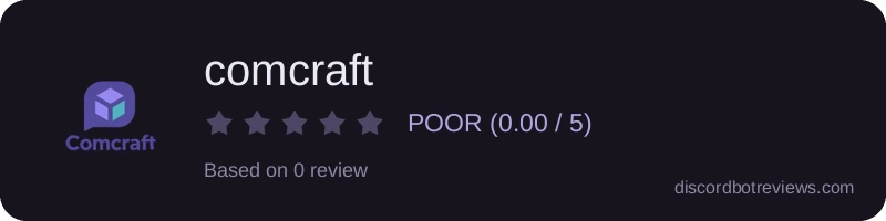 Rating widget preview for comcraft