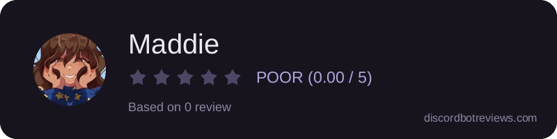 Rating widget preview for Maddie