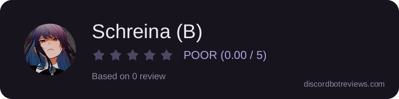 Rating widget preview for Schreina (B)