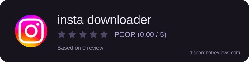 Rating widget preview for insta downloader