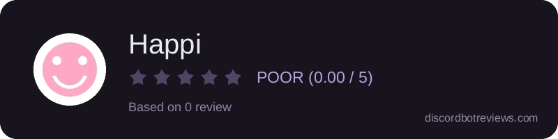 Rating widget preview for Happi