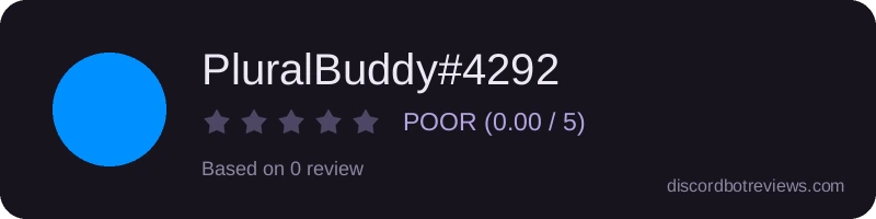 Rating widget preview for PluralBuddy#4292