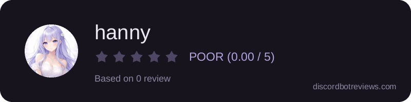 Rating banner for hanny