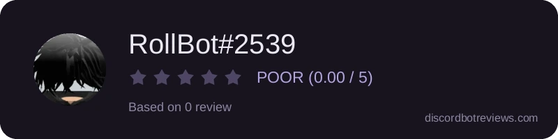 Rating widget preview for RollBot#2539