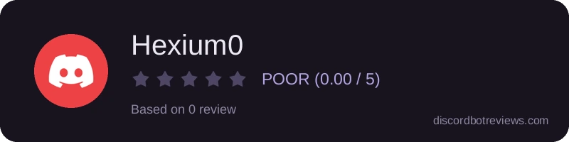 Rating widget preview for Hexium0