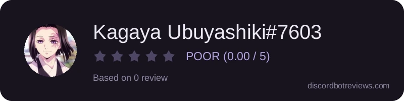 Rating widget preview for Kagaya Ubuyashiki#7603