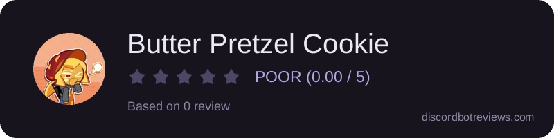Rating widget preview for Butter Pretzel Cookie