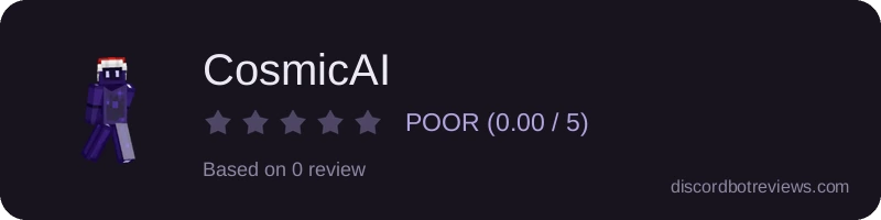 Rating widget preview for CosmicAI
