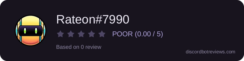 Rating widget preview for Rateon#7990