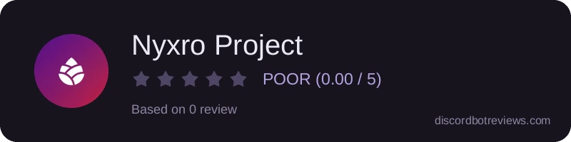 Rating widget preview for Nyxro Project