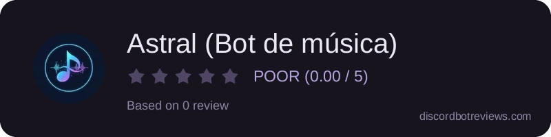 Rating widget preview for Astral (Bot de música)