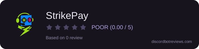 Rating widget preview for StrikePay