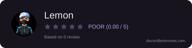 Rating widget preview for Lemon
