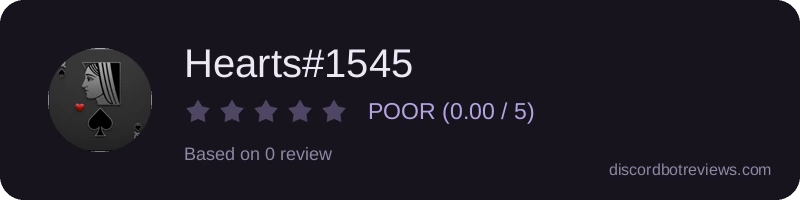 Rating widget preview for Hearts#1545