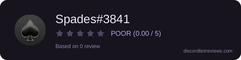 Rating widget preview for Spades#3841