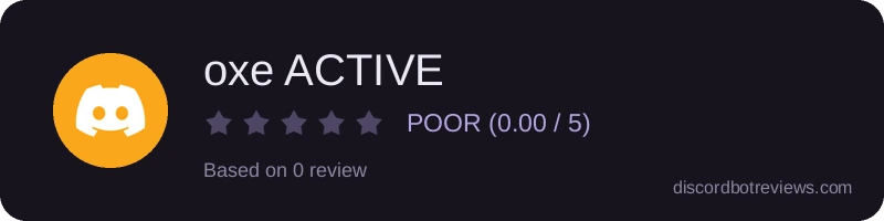 Rating widget preview for oxe ACTIVE