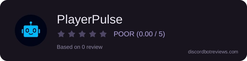 Rating widget preview for PlayerPulse