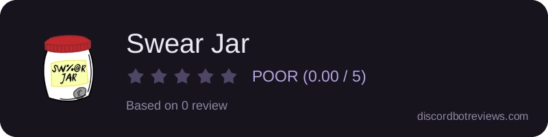 Rating widget preview for Swear Jar