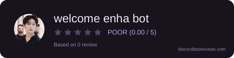 Rating widget preview for welcome enha bot