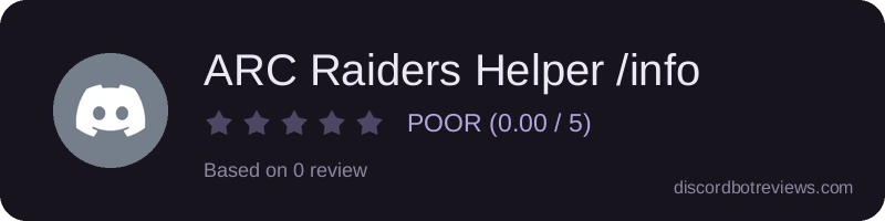 Rating widget preview for ARC Raiders Helper /info