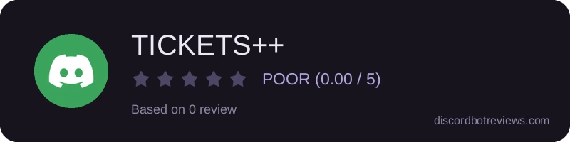 Rating banner for TICKETS++
