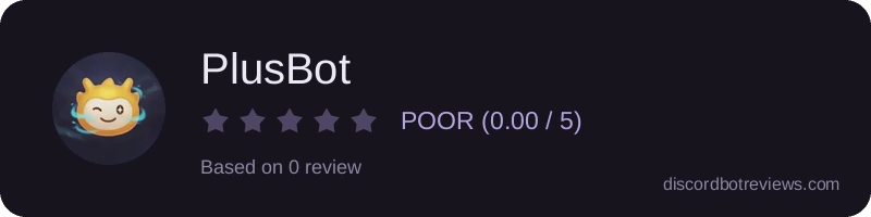 Rating widget preview for PlusBot