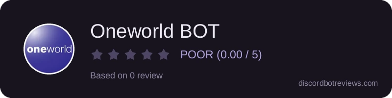 Rating widget preview for Oneworld BOT