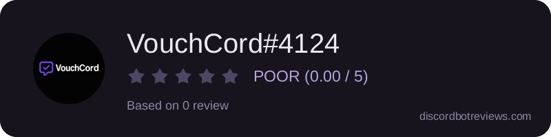 Rating widget preview for VouchCord#4124