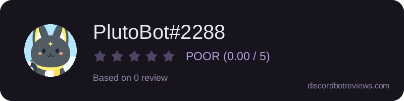 Rating banner for PlutoBot#2288