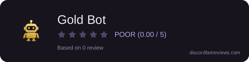 Rating widget preview for Gold Bot