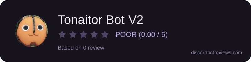 Rating widget preview for Tonaitor Bot V2