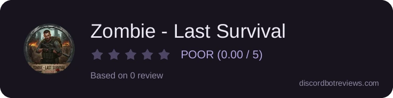 Rating widget preview for Zombie - Last Survival