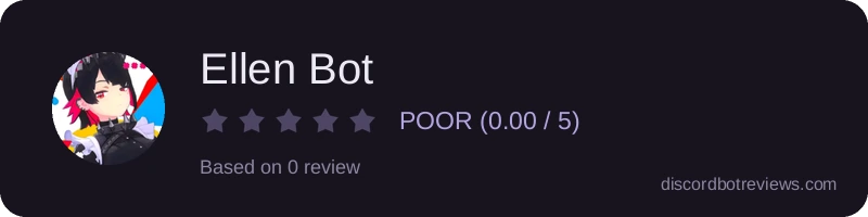 Rating widget preview for Ellen Bot