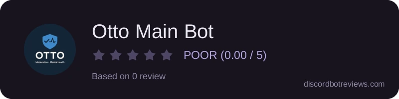 Rating widget preview for Otto Main Bot