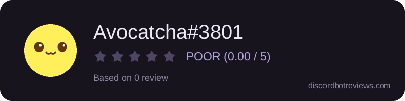 Rating widget preview for Avocatcha#3801