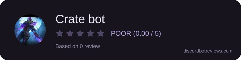 Rating widget preview for Crate bot